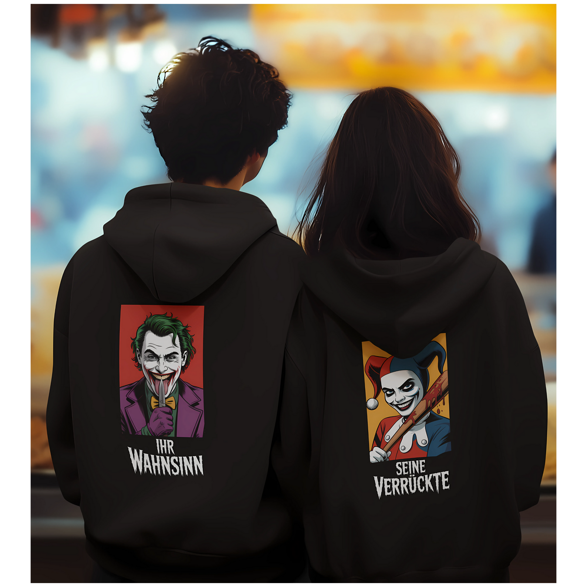 Pärchen Hoodie Bundle – „Ihr Wahnsinn & Seine Verrückte“