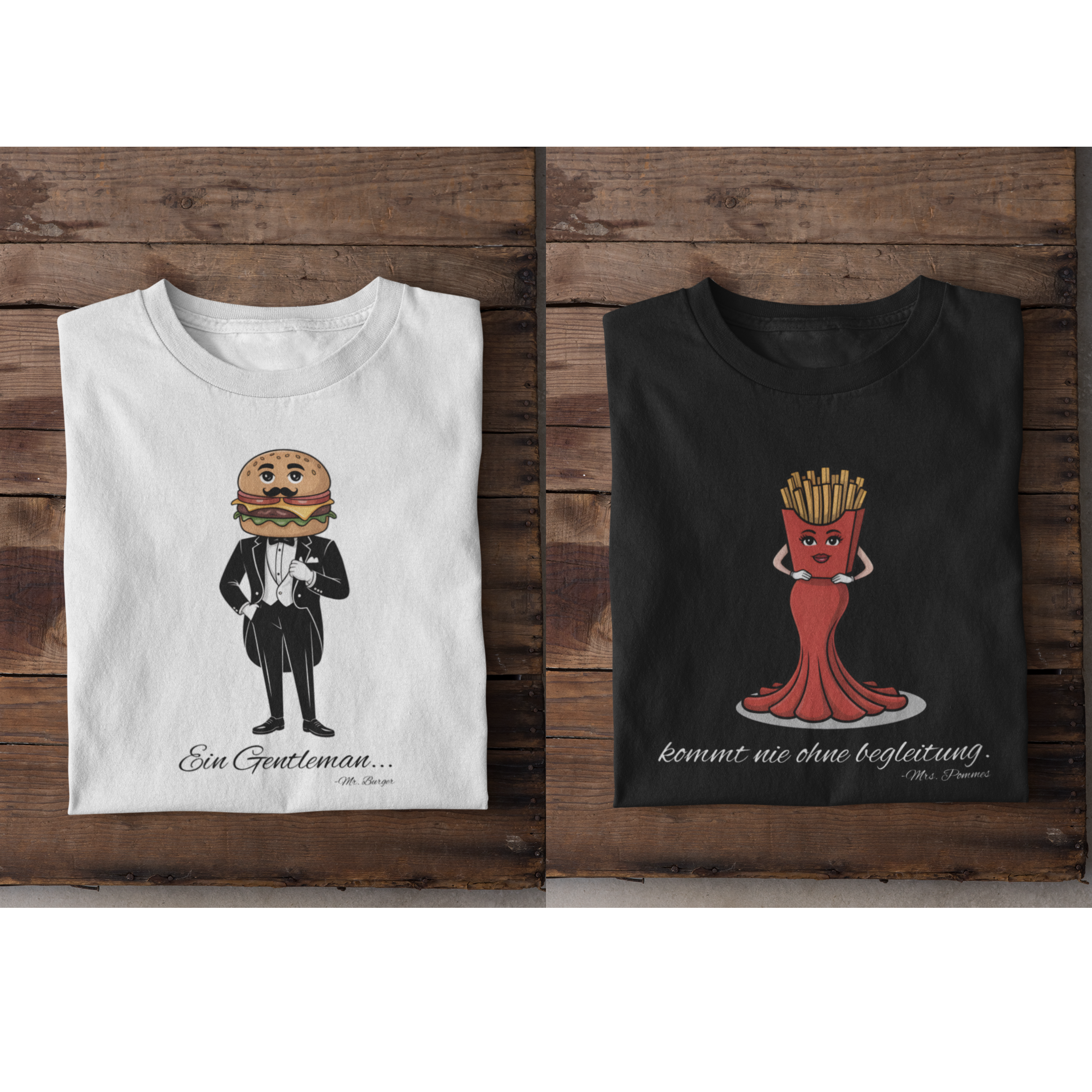 Mr. Burger & Mrs. Pommes Pärchen-Set Perfekte Kombi