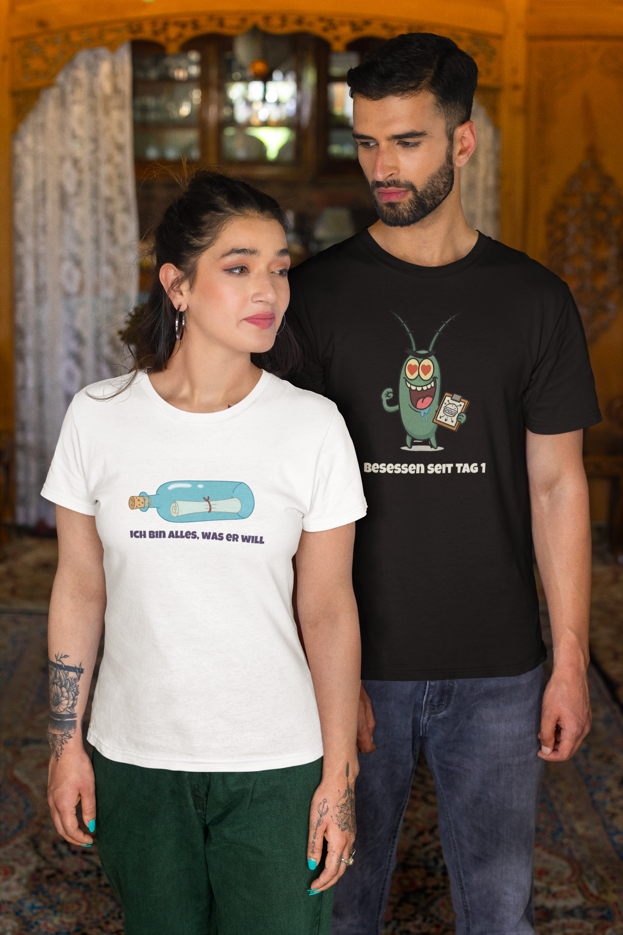 Besessen & Geheim – Das perfekte Pärchen-Shirt-Set